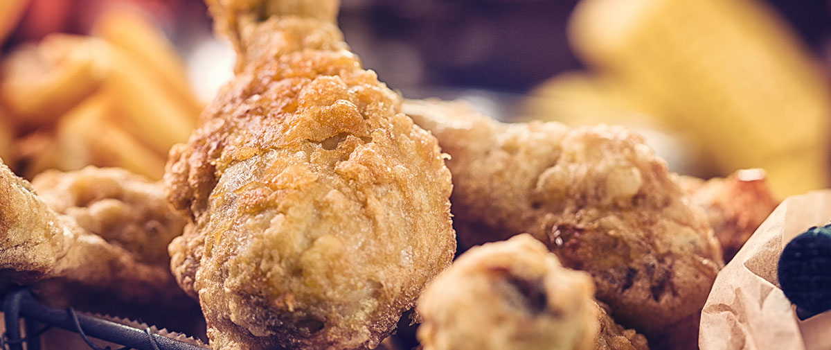 Fried Chicken with fries and sweet corn at Krispy Krunchy Chicken