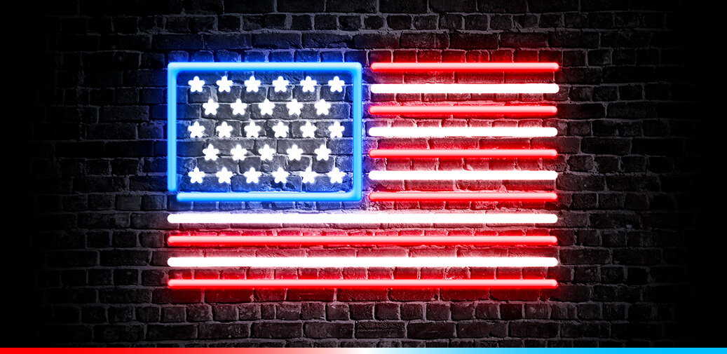 LED American flag