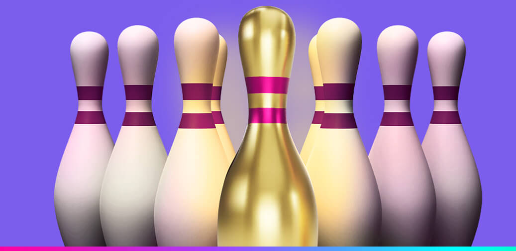 Gold pin in head position