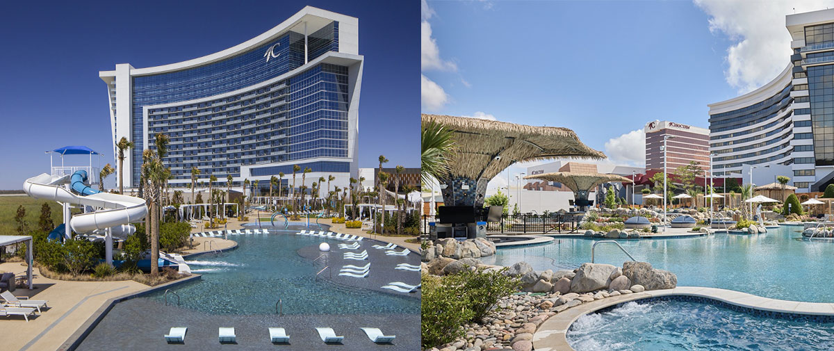 Resort Swimming Pools surrounding the casino