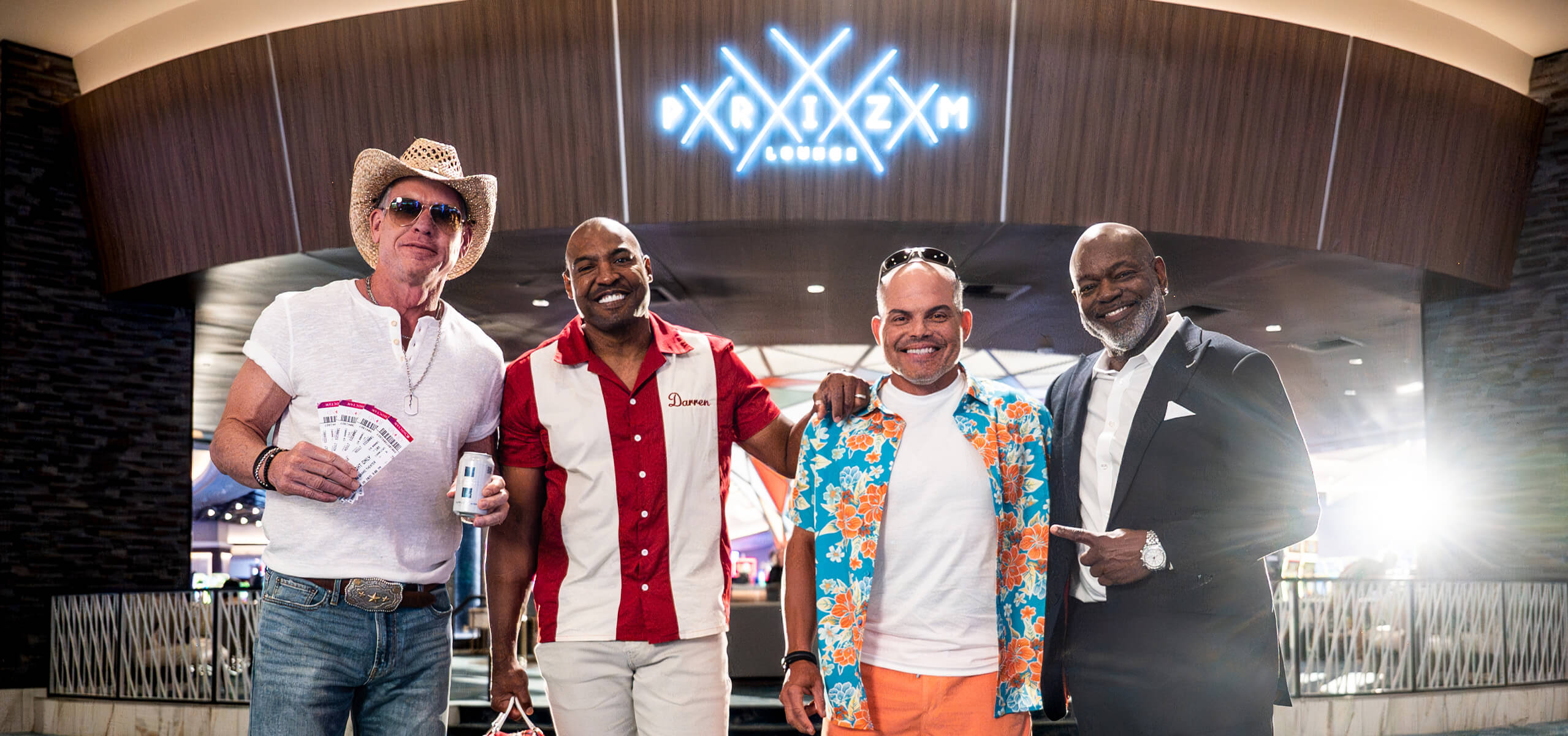 People standing inside a casino