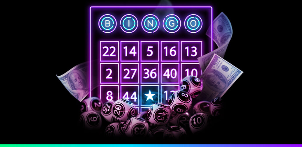 Bingo card and money