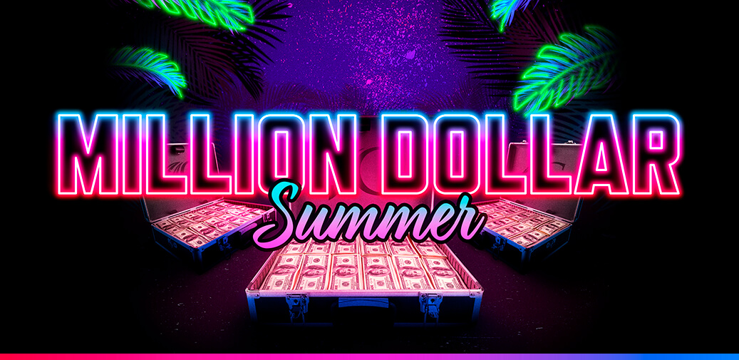 Portrait of Million Dollar Summer with cash and feathers