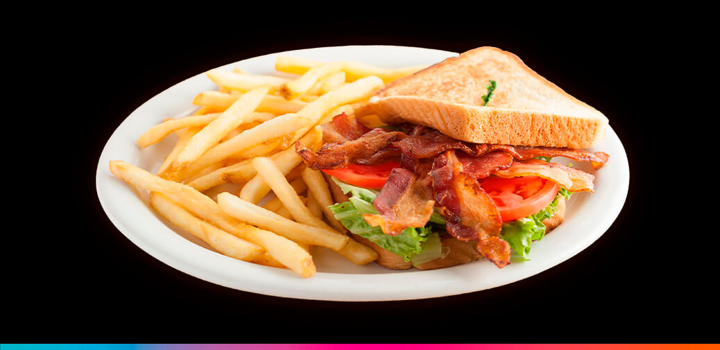 Portrait of a BLT and Fries