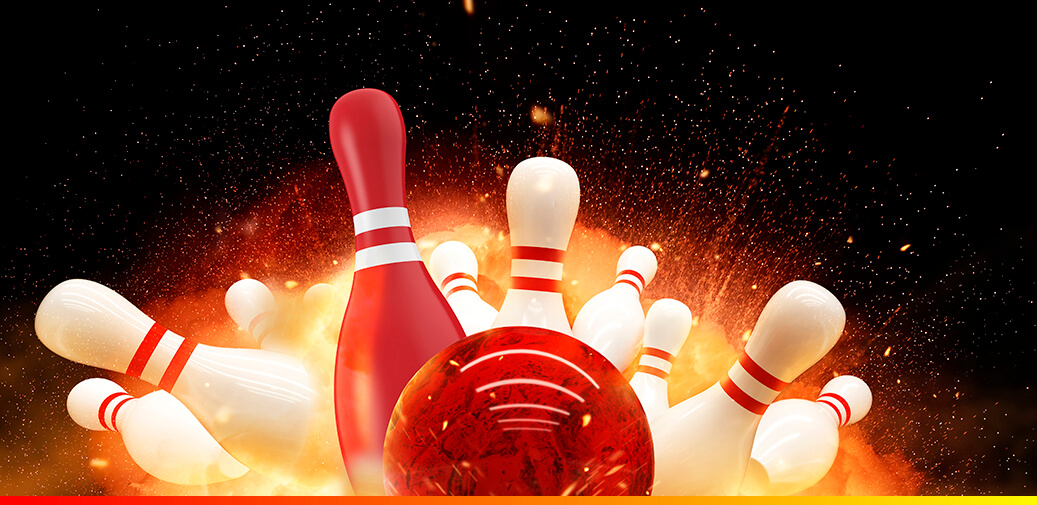 Portrait of bowling pins