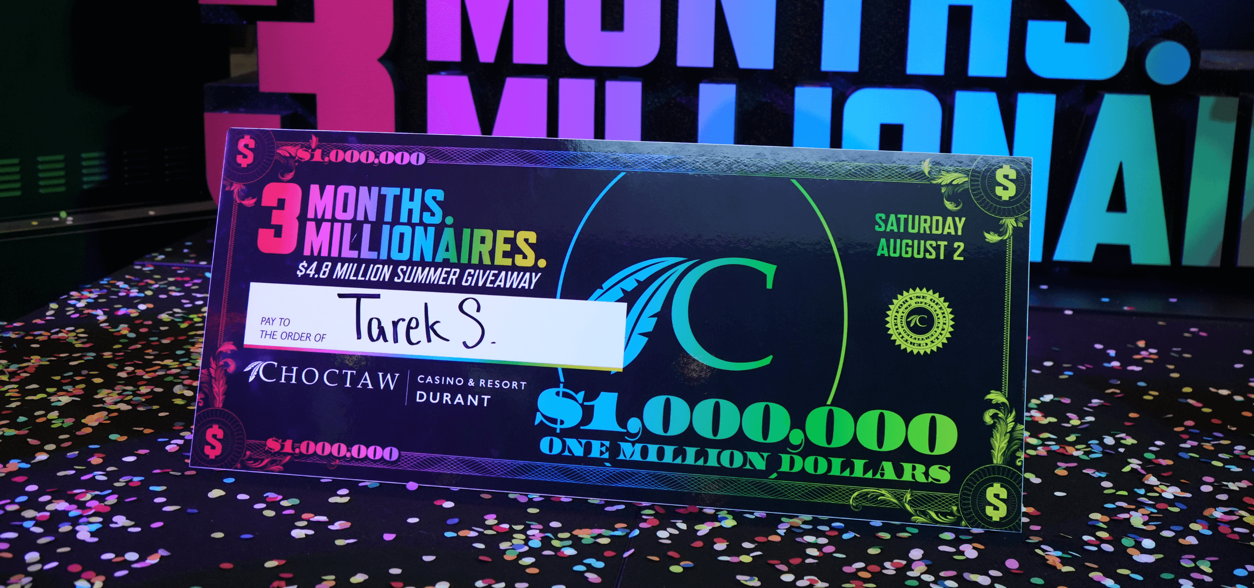 Picture of $1 Million Dollar Check
