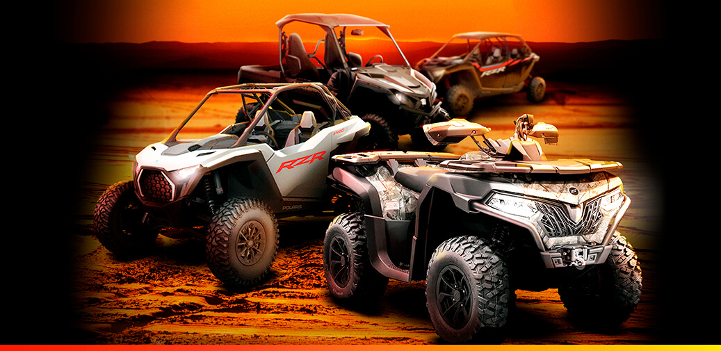 A picture of ATVs