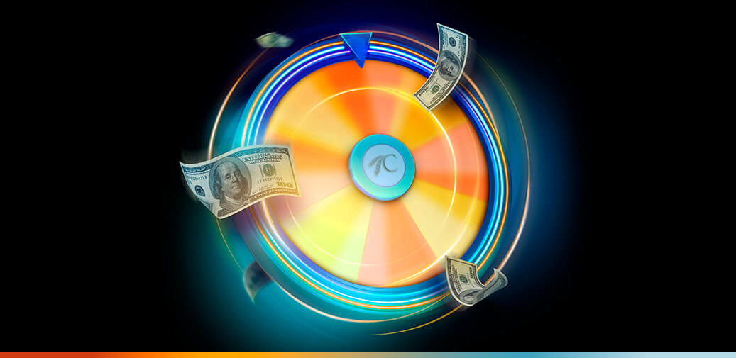 Wheel spinning with money