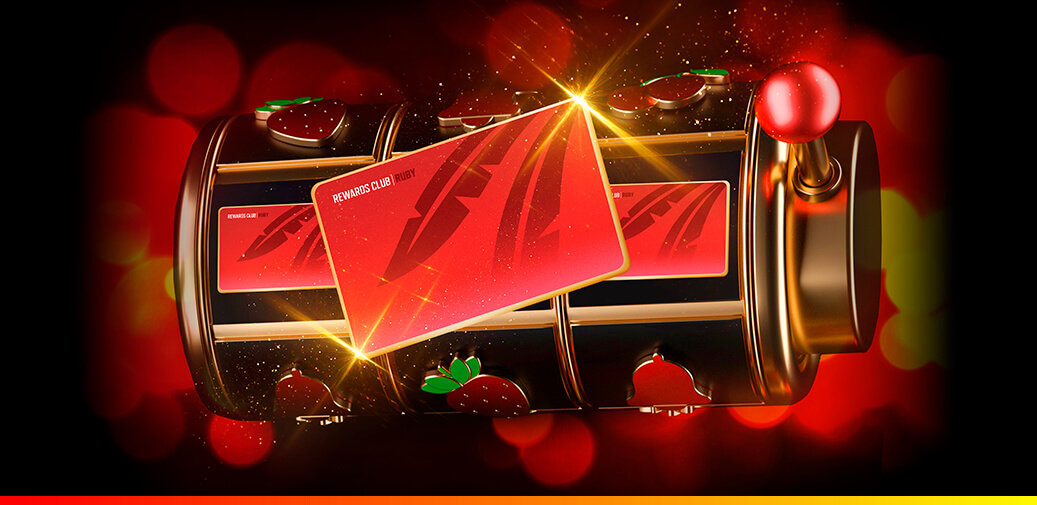 Ruby rewards club card in front of a reel