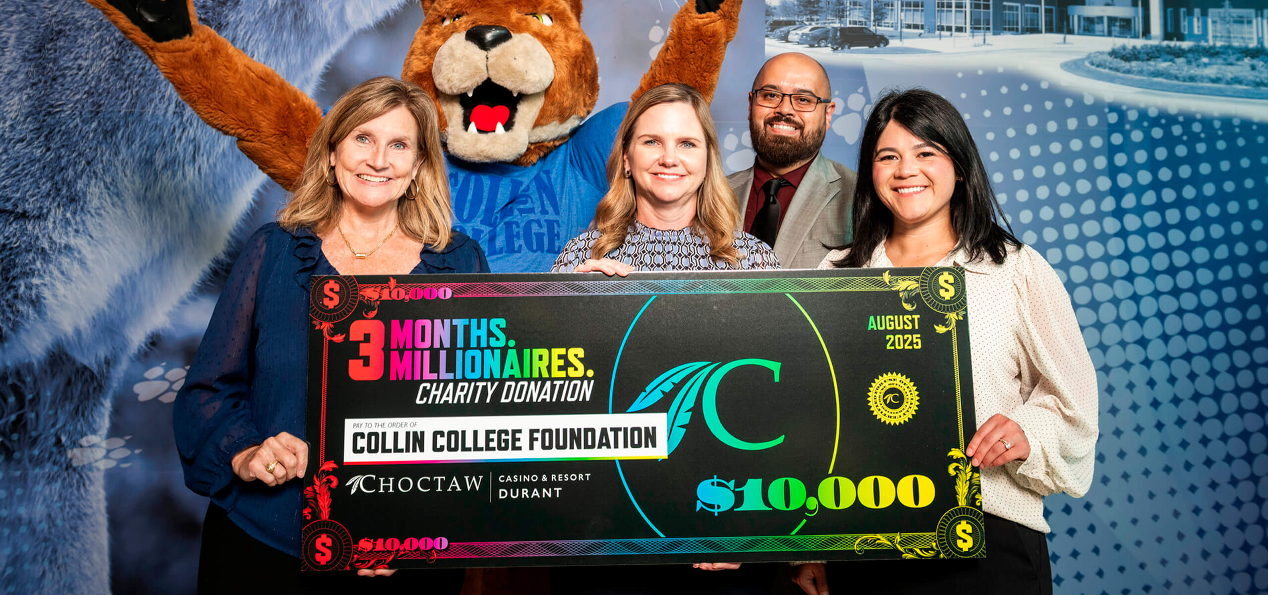 3M3M Charity Donation Check to Collin College Foundation