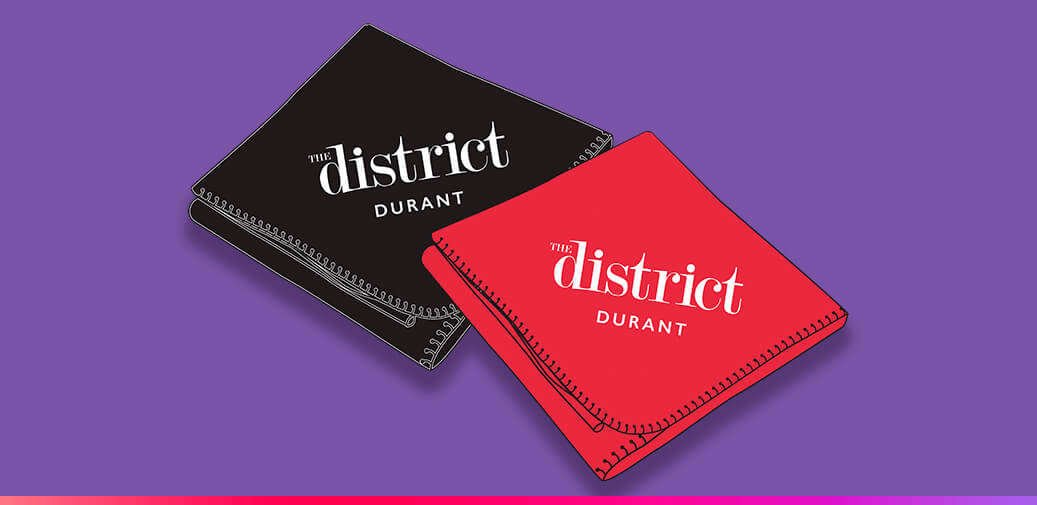 Black and red district blanket