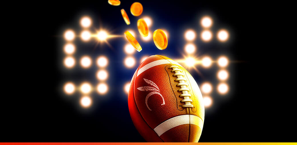 Football and casino chips