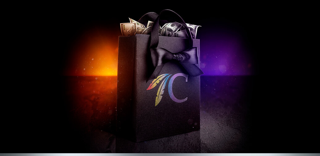 Choctaw gift bag with cash