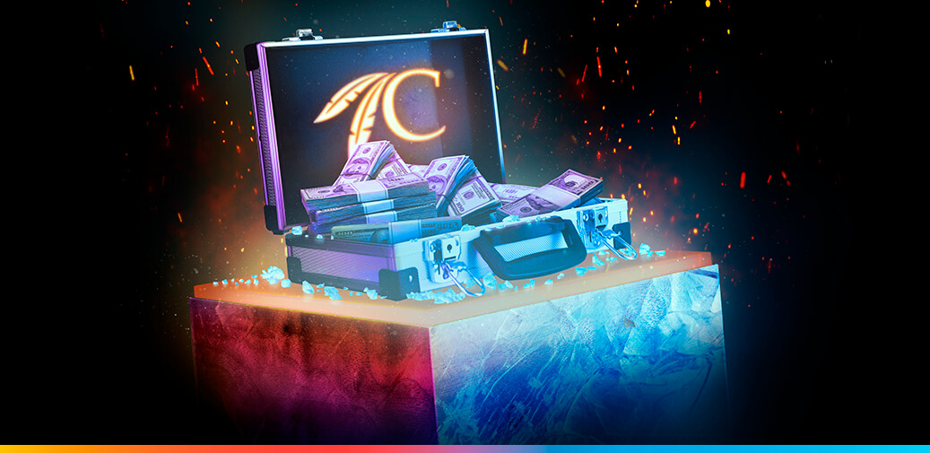 Briefcase filled with money