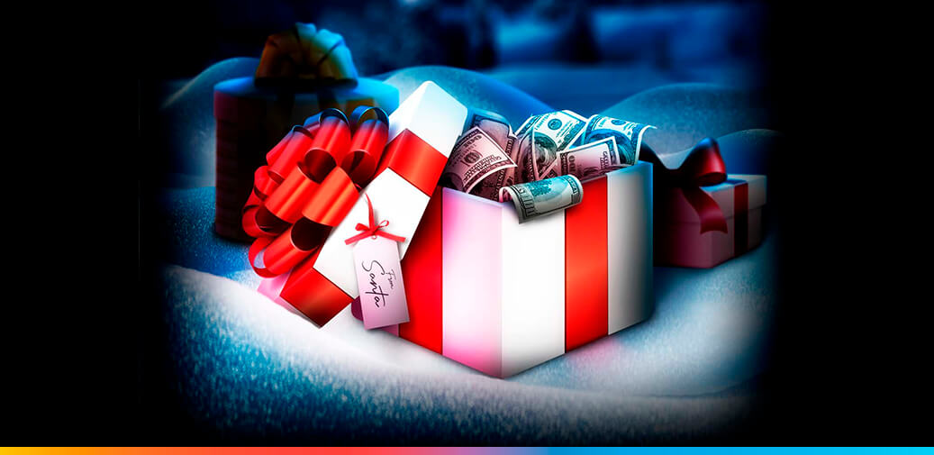 Gift boxes filled with money