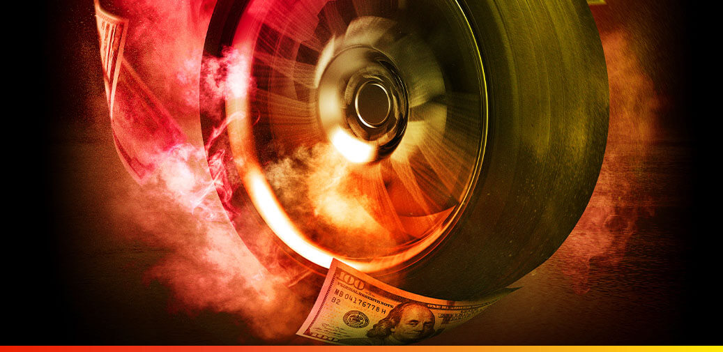 Spinning wheel and cash