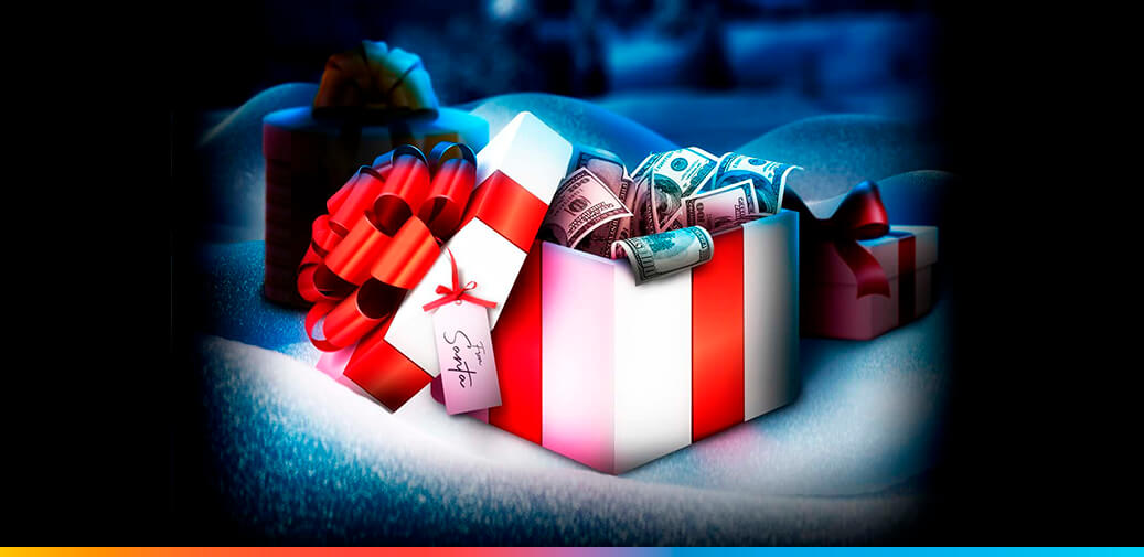 Gift boxes filled with money