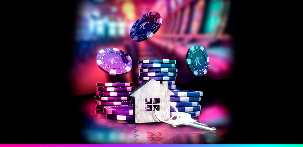 Casino chips and a house keychain