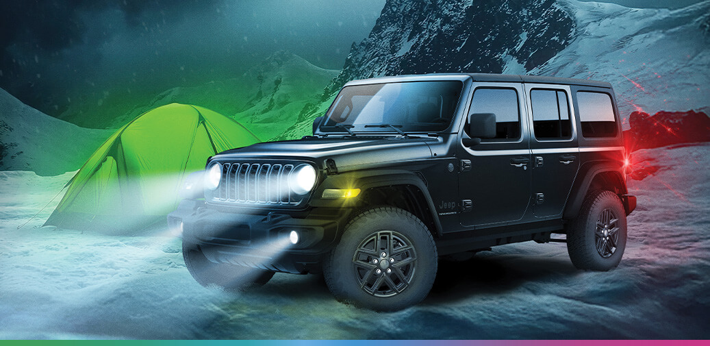 A jeep in the mountains