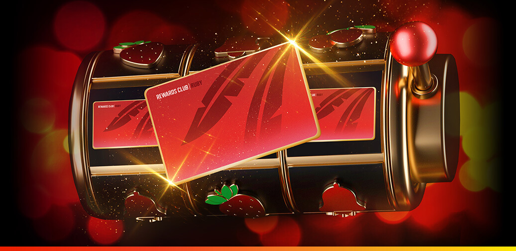 A picture of a Ruby Rewards card and reels