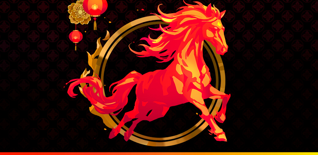 A flame horse