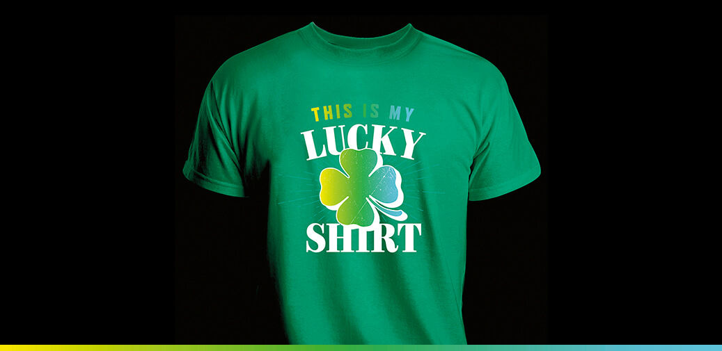 Green Shirt that says "This is My Lucky Shirt"