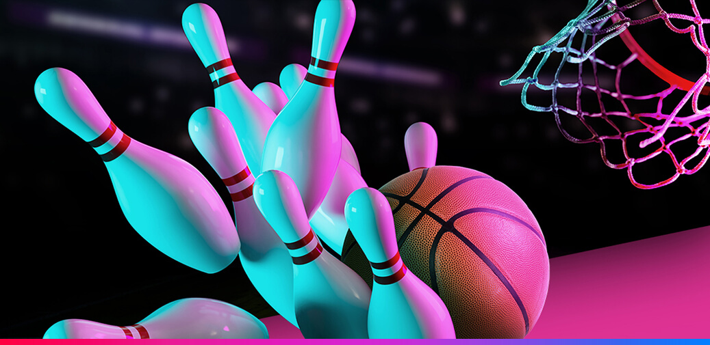 Bowling Pins and a basketball