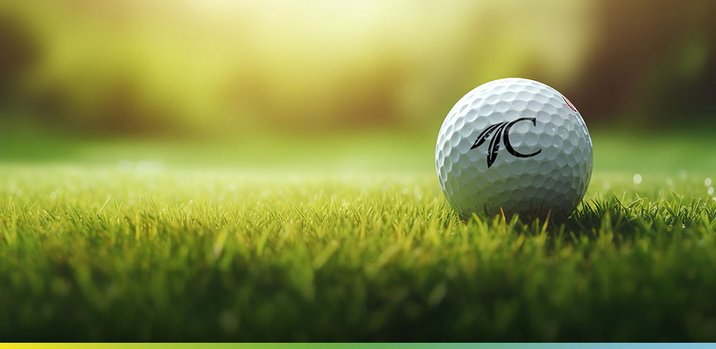 Golf ball sitting in grass