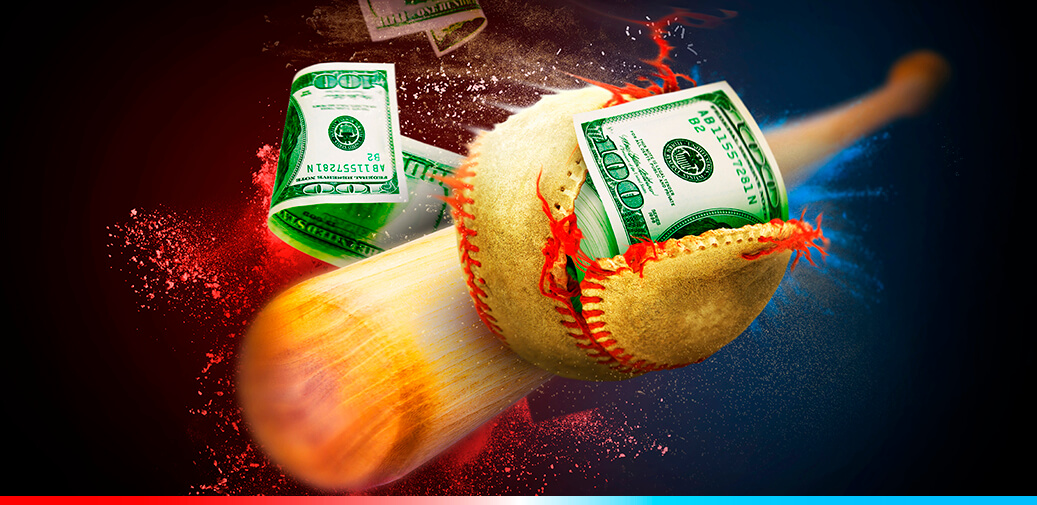 Bat hitting baseball