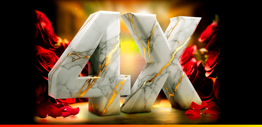 Granite shaped like 4x