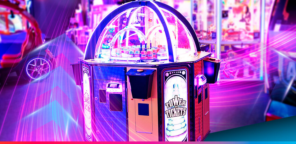 Arcade game tower tickets