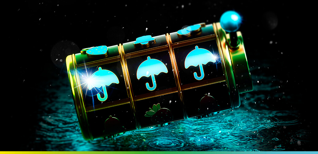 Slot reel with triple umbrellas