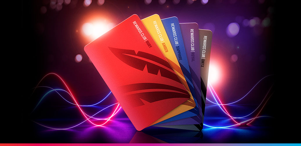 Rewards club cards fanned out