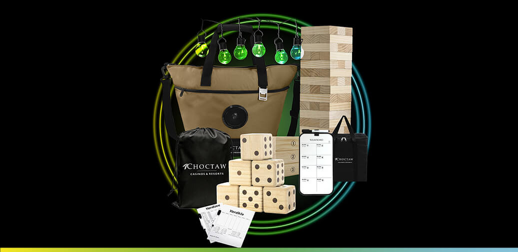 Backyard games and outdoor accessories.