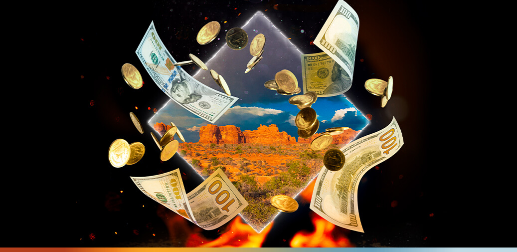 Space with money