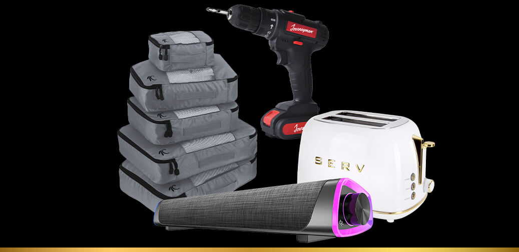 Prize package with household items